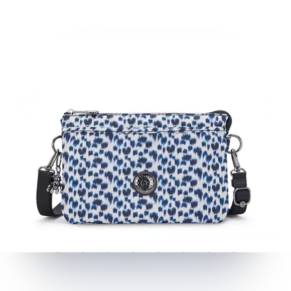 Kipling Bag Crossbody Small two slip compartments Leopard NEW - Picture 7 of 17
